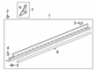 Cadillac XT6 Weather Strip Diagram - 84796616