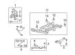 Cadillac CTS Control Arm Bracket Diagram - 19257549