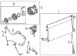 Cadillac Escalade ESV A/C Compressor Diagram - 86798586