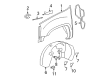 2007 Cadillac Escalade ESV Fender Splash Shield Diagram - 22860082