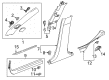 2013 Cadillac ATS Door Moldings Diagram - 23431315