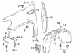 2022 GMC Sierra 1500 Fender Splash Shield Diagram - 85594210