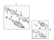 2010 Pontiac Vibe Axle Shaft Retainer Diagram - 19183736