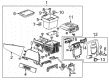 2019 Cadillac Escalade Center Console Base Diagram - 23232618