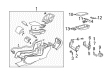 2001 Cadillac DeVille Center Console Base Diagram - 12493594