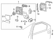 2024 Chevy Silverado 3500 HD Side View Mirrors Diagram - 84944535