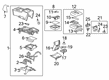 2012 Chevy Suburban 2500 Center Console Base Diagram - 19329524