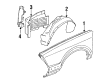 Chevy Celebrity Fender Splash Shield Diagram - 14085693