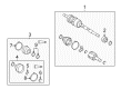 2009 Pontiac Vibe Axle Shaft Diagram - 19205410