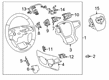 2023 GMC Sierra 1500 Steering Wheel Diagram - 85594312