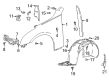 2022 Cadillac CT4 Fender Splash Shield Diagram - 84748453