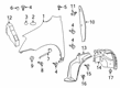 2009 Chevy Traverse Fender Splash Shield Diagram - 22850700