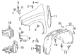 2022 Chevy Silverado 1500 Fender Splash Shield Diagram - 85594208