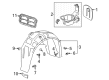 2022 Cadillac CT4 Fender Splash Shield Diagram - 84848500