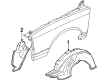 Chevy Monte Carlo Fender Splash Shield Diagram - 14013480