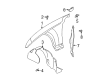 Cadillac Fender Splash Shield Diagram - 25765934