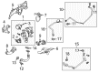 Cadillac SRX Coolant Pipe Diagram - 12633896