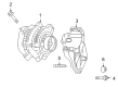 2005 Pontiac Grand Prix Alternator Bracket Diagram - 12569738