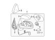 2008 Cadillac Escalade Side View Mirrors Diagram - 15886198