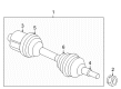 2014 GMC Terrain Axle Shaft Diagram - 84212542