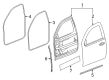 2015 Chevy Silverado 3500 HD Weather Strip Diagram - 23253026