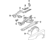 Buick Riviera Fender Splash Shield Diagram - 20722963