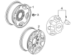 Chevy Silverado 3500 HD Wheel Cover Diagram - 22781439