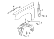 2004 Buick Rainier Fender Splash Shield Diagram - 15165308