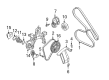 2006 Cadillac DTS Water Pump Gasket Diagram - 12600020