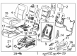 2019 Cadillac Escalade ESV Seat Cushion Pad Diagram - 23274943