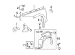 2007 Chevy HHR Fender Splash Shield Diagram - 15856031