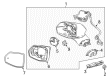 Cadillac XT5 Side View Mirrors Diagram - 84719943