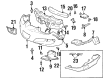 Pontiac Firebird Bumper Diagram - 12335524