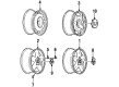 1997 Cadillac Seville Wheel Cover Diagram - 3542616