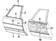 1986 Buick LeSabre Door Moldings Diagram - 9637198