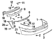 Oldsmobile Bumper Reflector Diagram - 25652909