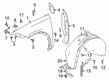 2024 Cadillac XT6 Fender Splash Shield Diagram - 84654596