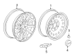 2009 GMC Canyon Wheel Cover Diagram - 9598076