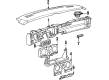 1986 Chevy Camaro Dash Panel Vent Portion Covers Diagram - 14064963