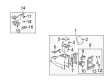 Saturn Vue Center Console Base Diagram - 25956001