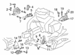 GMC Engine Mount Bracket Diagram - 22983040