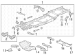 2015 GMC Sierra 1500 Front Cross-Member Diagram - 23133822