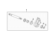 1995 Oldsmobile Achieva Axle Shaft Diagram - 26034381