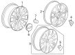 2022 Chevy Silverado 1500 LTD Wheel Cover Diagram - 85002881