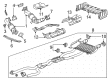 2018 Cadillac CTS Exhaust Heat Shield Diagram - 23302227