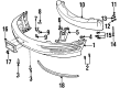 1996 Buick Riviera Bumper Diagram - 25664830