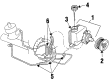 Oldsmobile Intrigue Hydraulic Hose Diagram - 26068320