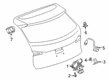 Cadillac XT4 Tailgate Latch Diagram - 13552742