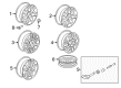 Cadillac DTS Spare Wheel Diagram - 9596592