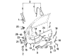 1988 Oldsmobile Firenza Door Latch Assembly Diagram - 22062740